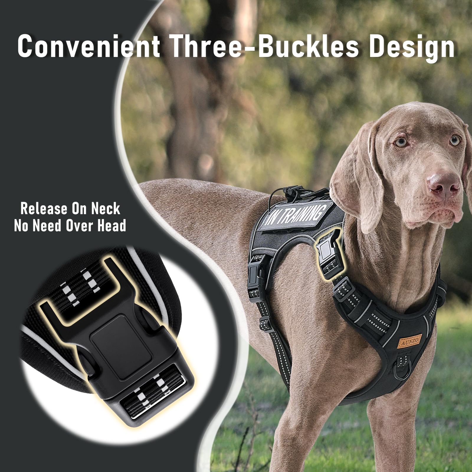 Amazon | AUNZO タクティカル 犬用ハーネス 大型犬用 ゴールデン